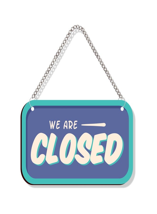 DELWOR Open Closed Sign Bord For Shop Double Side Wodden Door Or Wall Hanging Open Closed Board - Image 3
