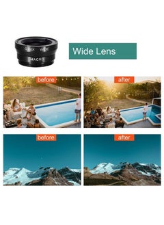 Ailun Phone Lens,by Ailun,3 in 1 Clip On 180 Degree Fish Eye Lens+0.65X Wide Angle+10X Macro Lens,Universal HD Camera Lens Kit for Mobile Phone,Cellphone,Smart Phone  - Image 3