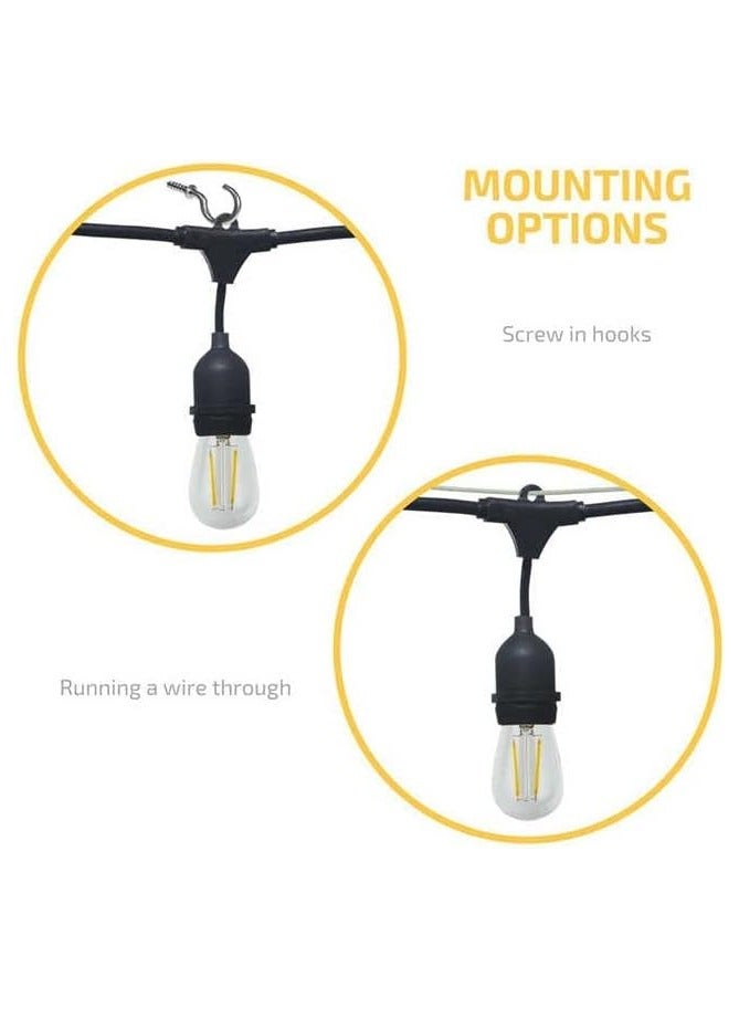 LED String Lights Outdoor Decorative Lighting Branch Bulb Waterproof Branch Bulb Socket Hanging Lights Heavy Duty Decorative Lights for Cafe, Patio, Small Garden 1 Branch Candle Column 5m - Image 3