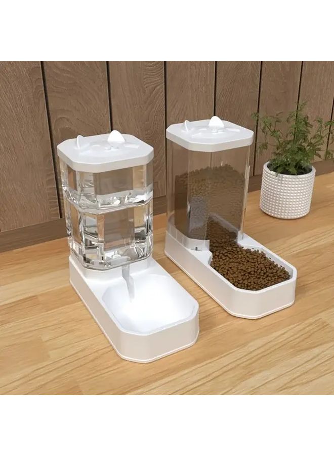 Automatic Pet Water Dispenser And Feeder Set Durable Plastic Large Capacity - Image 2