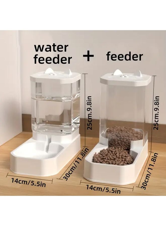 Automatic Pet Water Dispenser And Feeder Set Durable Plastic Large Capacity - Image 3