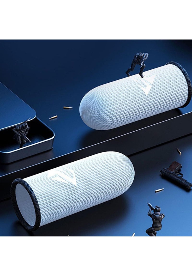 4pcs Gaming Finger gloves,Paired With A Metal Storage Box,100% Visible Silver Fibers,Just Right Pressure/Breathable/Sweatproof（Red） - Image 3