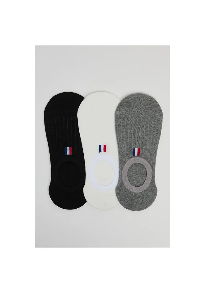 أر أند بي 3 Pack Textured No-Show Socks