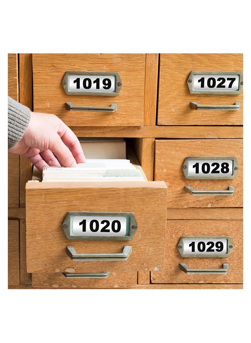 2000 Pieces Inventory Number Sticker Labels Self Adhesive Waterproof Labels Vinyl Consecutive Number Stickers Labels for Indoor Outdoor Storage Classification Supplies 0.39 x 0.78 Inch - Image 2