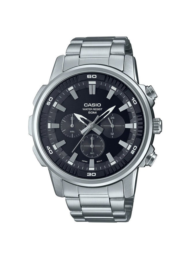 CASIO Stainless Steel Chronograph Watch MTP-E505D-1AVDF - Image 1