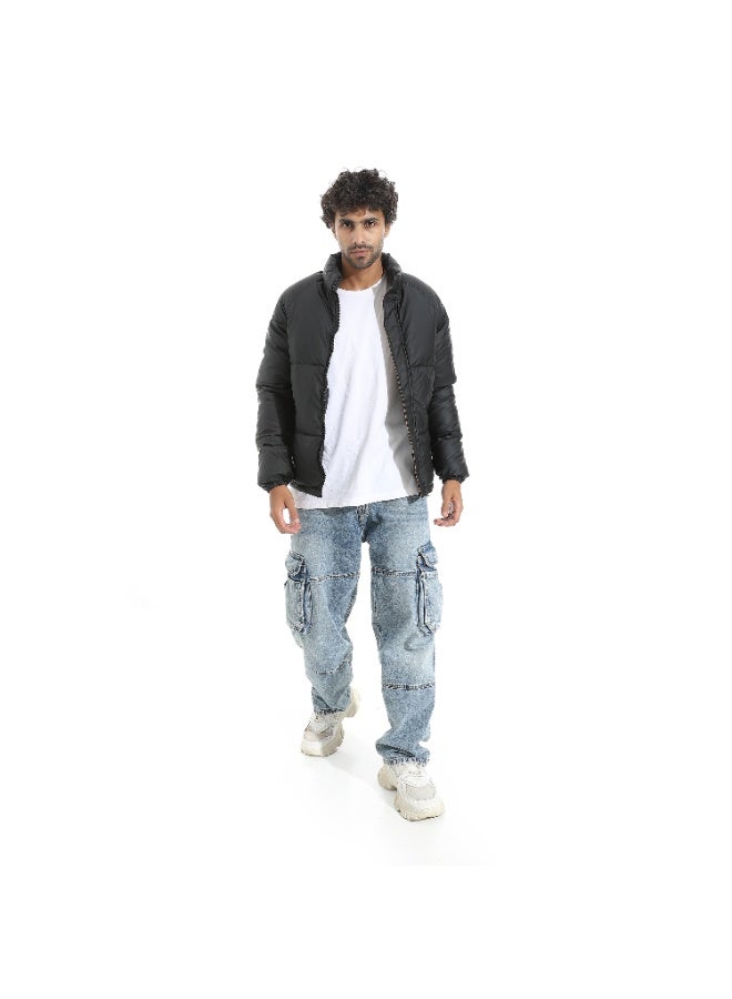 Pavone Winter Puffer Jacket FOR MEN- Black - Image 5