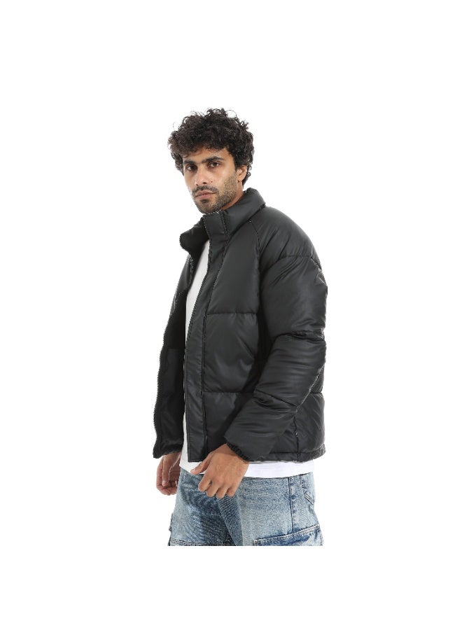 Pavone Winter Puffer Jacket FOR MEN- Black - Image 3