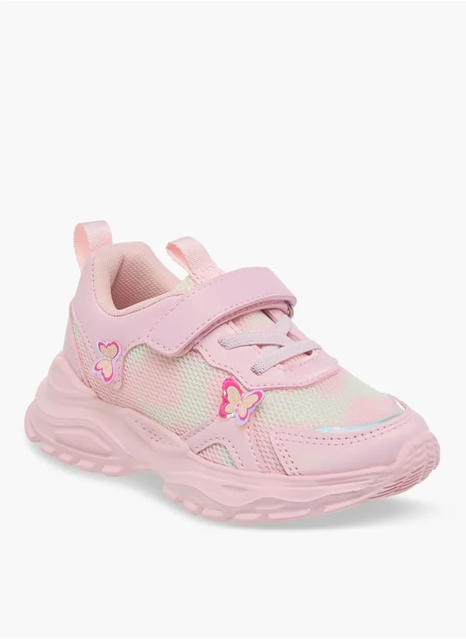 Flora Bella By Shoexpress Girls Ombre Print Sneakers With Hook And Loop Closure Ramadan Collection