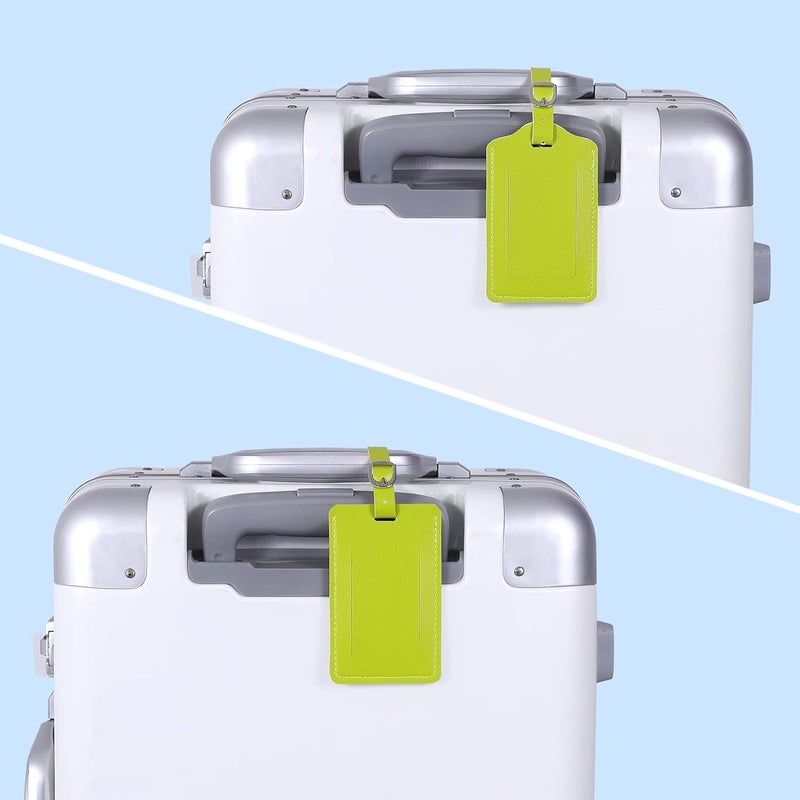 Vigorport Luggage Tags, Leather Personalized Suitcase Tag Set Luggage id Tags Labels Travel Accessories - Image 5