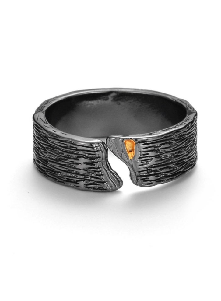 LATEEN Men Adjustable Ring Elegant Unique Retro Non-Fading Open Ring - Image 1