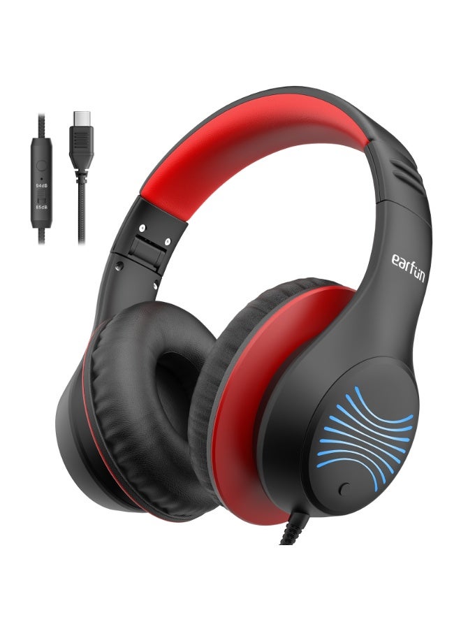 إيرفن سماعات EarFun K3 للأطفال فوق الأذن مزودة بميكروفون، محدد مستوى صوت آمن 85/94 ديسيبل، صوت ستيريو عالي الدقة، منفذ 3.5 مم، تصميم سلكي قابل للطي، مناسبة للمدرسة والسفر والأولاد والبنات والتابلت والآيباد. - Image 1