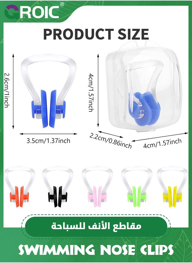 GROIC 12 Pack Nose Clips Swimming for Adult Kids, Nose Plug Reusable Waterproof Nose Protector for Adults, Beginners, Silicone Swimming Nose Clip Protect Harming, Swimming Essential Equipment  - Image 2
