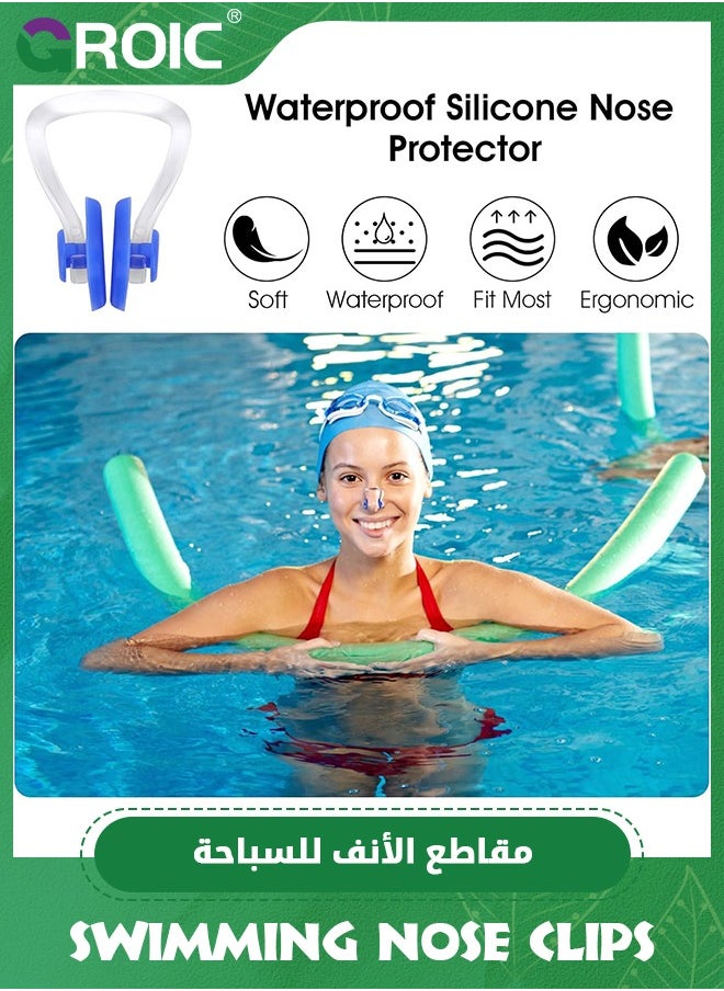 GROIC 12 Pack Nose Clips Swimming for Adult Kids, Nose Plug Reusable Waterproof Nose Protector for Adults, Beginners, Silicone Swimming Nose Clip Protect Harming, Swimming Essential Equipment  - Image 4