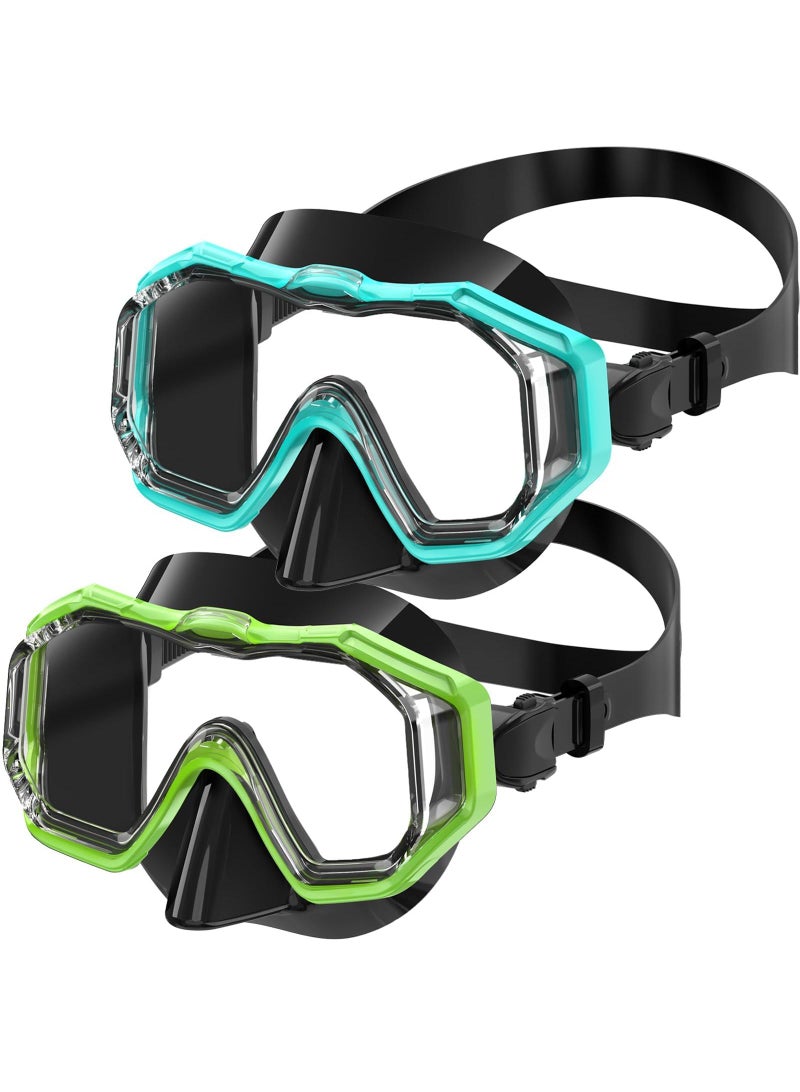 Bluejw 2 Pcs Swimming Mask Pool Goggle Kids Swim Goggles Anti-Shattered Lens/Anti-Fog / 180° Panoramic View/Kids Swimming Goggles - Image 1