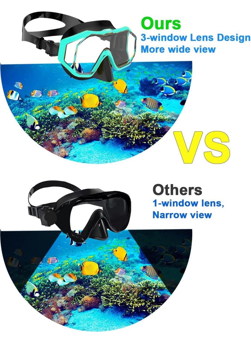 Bluejw 2 Pcs Swimming Mask Pool Goggle Kids Swim Goggles Anti-Shattered Lens/Anti-Fog / 180° Panoramic View/Kids Swimming Goggles - Image 3