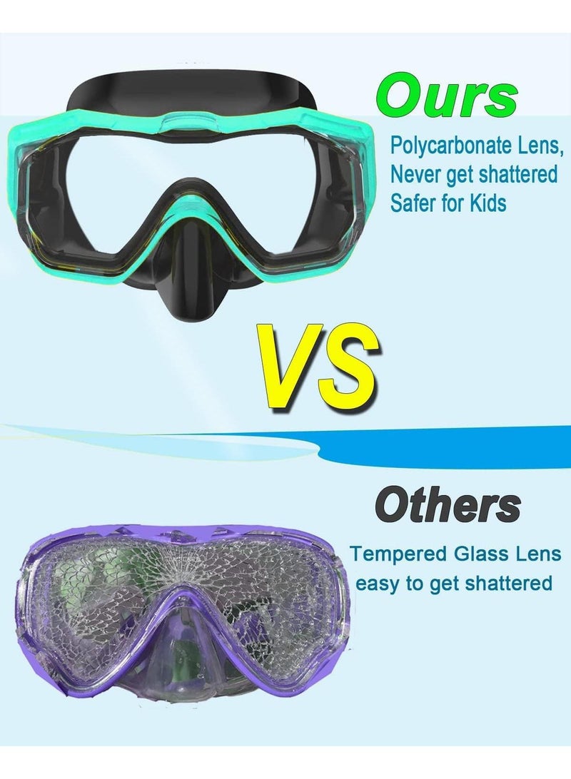 Bluejw 2 Pcs Swimming Mask Pool Goggle Kids Swim Goggles Anti-Shattered Lens/Anti-Fog / 180° Panoramic View/Kids Swimming Goggles - Image 4