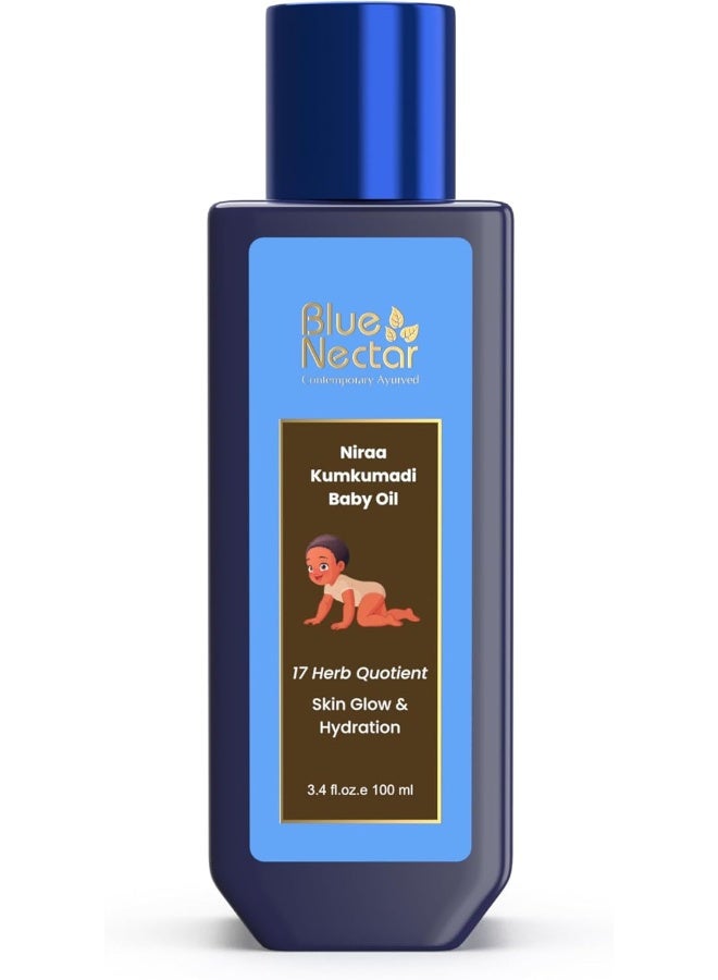Blue Nectar Baby Oil with Pure Kumkumadi Oil for Glow & Hydration - Image 1