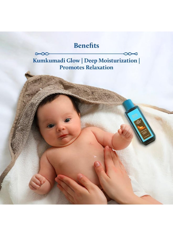 Blue Nectar Baby Oil with Pure Kumkumadi Oil for Glow & Hydration - Image 3