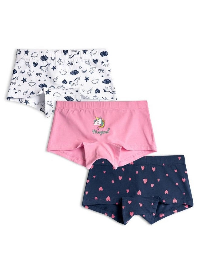 ARIEL Girls Cotton Boyshorts (Pack of 3)(AR-GirlsShorts-Unicorn-1112-P3_Multicolored_11 Years-12 Years) - Image 1
