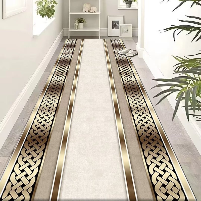 Wholesale Crystal Velvet Corridor Rug - Long Strip, Customizable for Hotels & Homes