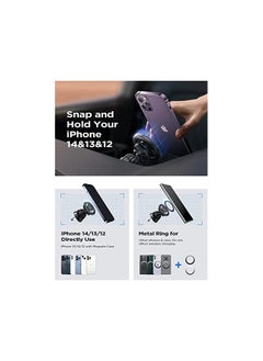 Lisen Fits MagSafe Car Mount For iPhone Strong Magnetic Phone Holder For Car Vent Dashboard HandsFree iPhone Car Mount Holder Car Accessories For MagSafe iPhone 14 Pro Plus 12/13 All Phones Tablets  - Image 5
