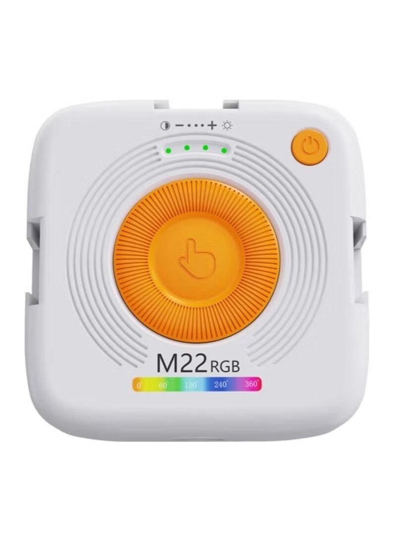 RGB M22 ضوء جيب مغناطيسي RGB LED للإضاءة لكاميرا الهاتف المحمول، سيلفي، بث الفيديو، تسجيل مباشر، تصوير، قابل للتعديل في السطوع - Image 1