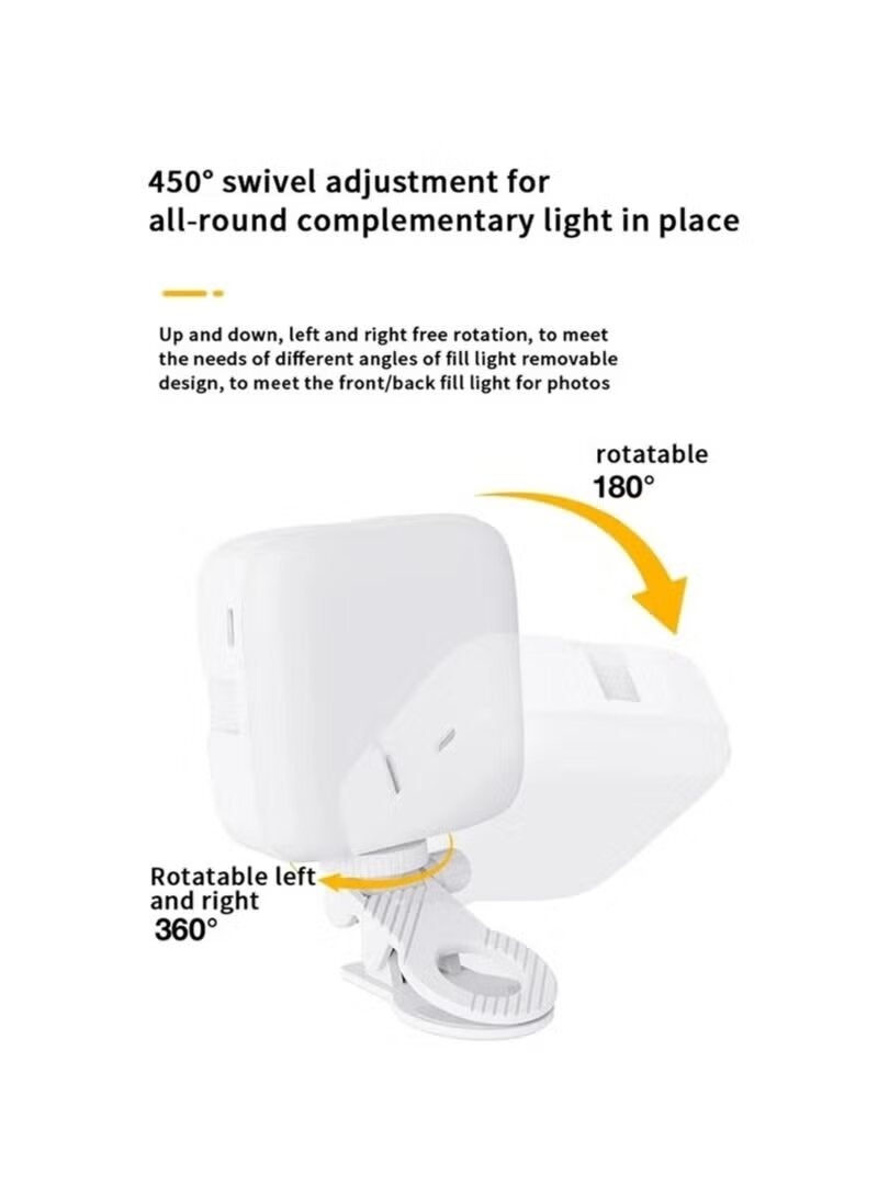 RGB M22 ضوء جيب مغناطيسي RGB LED للإضاءة لكاميرا الهاتف المحمول، سيلفي، بث الفيديو، تسجيل مباشر، تصوير، قابل للتعديل في السطوع - Image 2