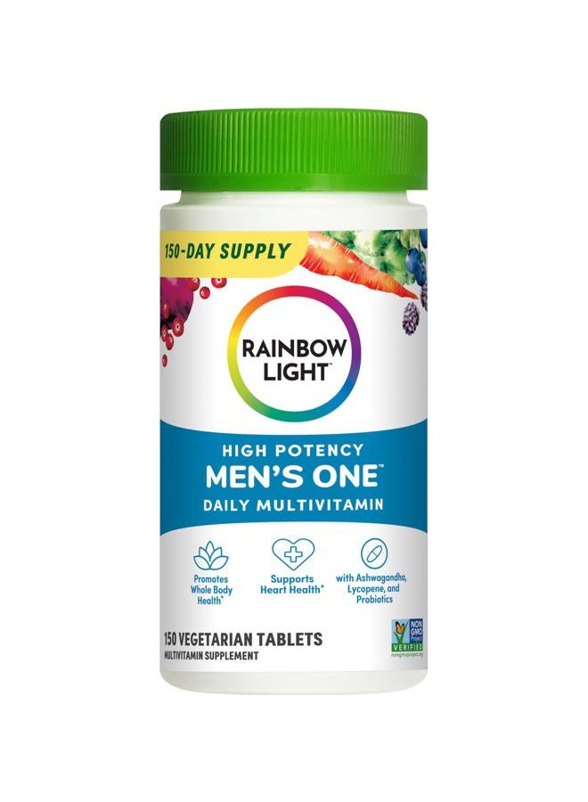Rainbow Light Mens One High Potency Daily Multivitamin, Vegetarian, 150 ct., Package May Vary - Image 1