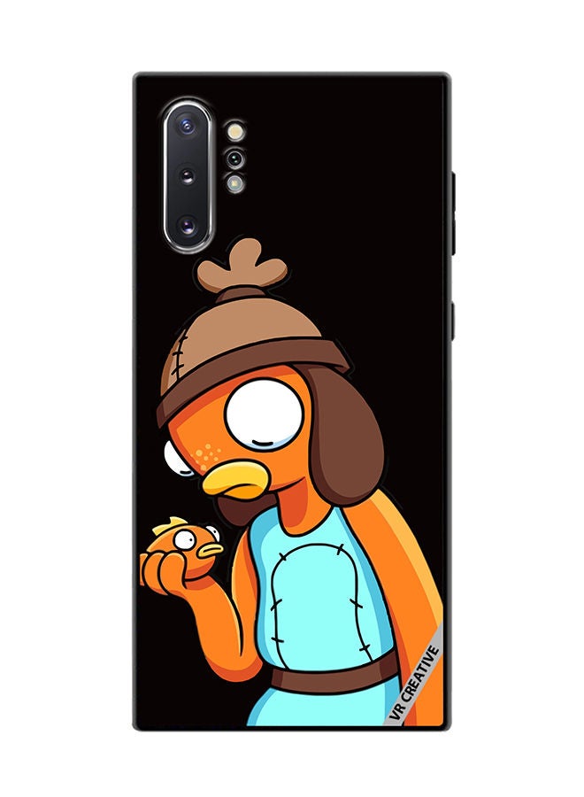 VR CREATIVE Protective Case Cover For Samsung Galaxy Note10 Plus 5G Funny Fish stick Design Multicolour - Image 1