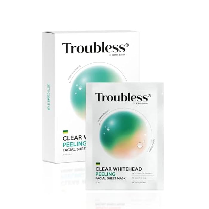 Troubless Clear Whitehead Remover Peel Off 5pcs. | Hydrating Beauty Sheets Day and Night Moisturizer for Face | White and Blackhead Remover Korean Skin Care Peel Off - Image 1