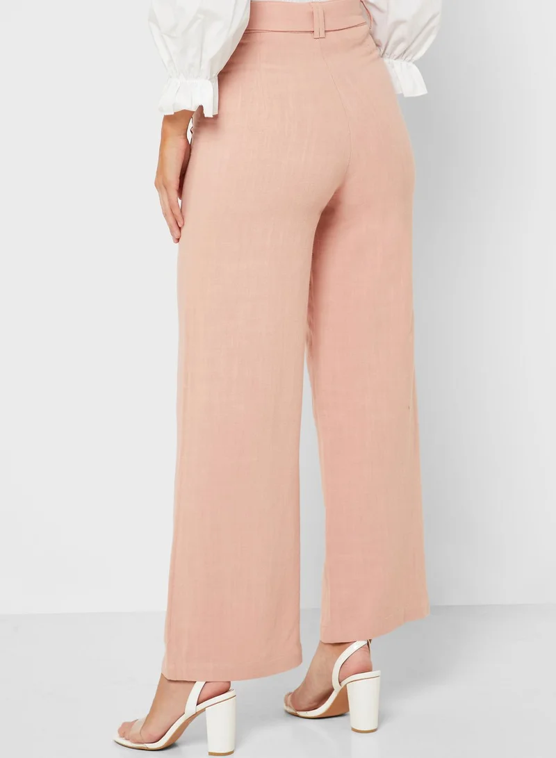 ELLA Belted Wide Leg Utility Pants