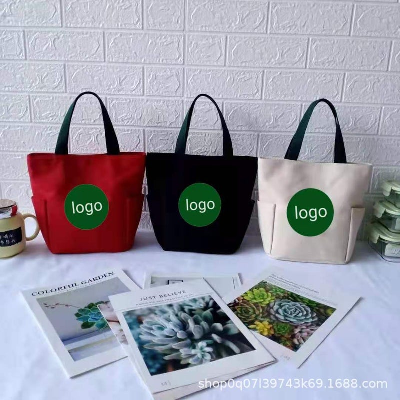 2023 Manufacturer New Korean Style Japanese Canvas Handbag Lunch Box Bag Fashionable Lunch Mommy Bag - Image 2
