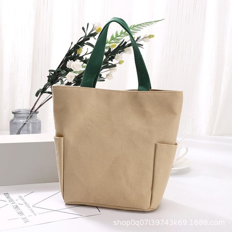 2023 Manufacturer New Korean Style Japanese Canvas Handbag Lunch Box Bag Fashionable Lunch Mommy Bag - Image 1