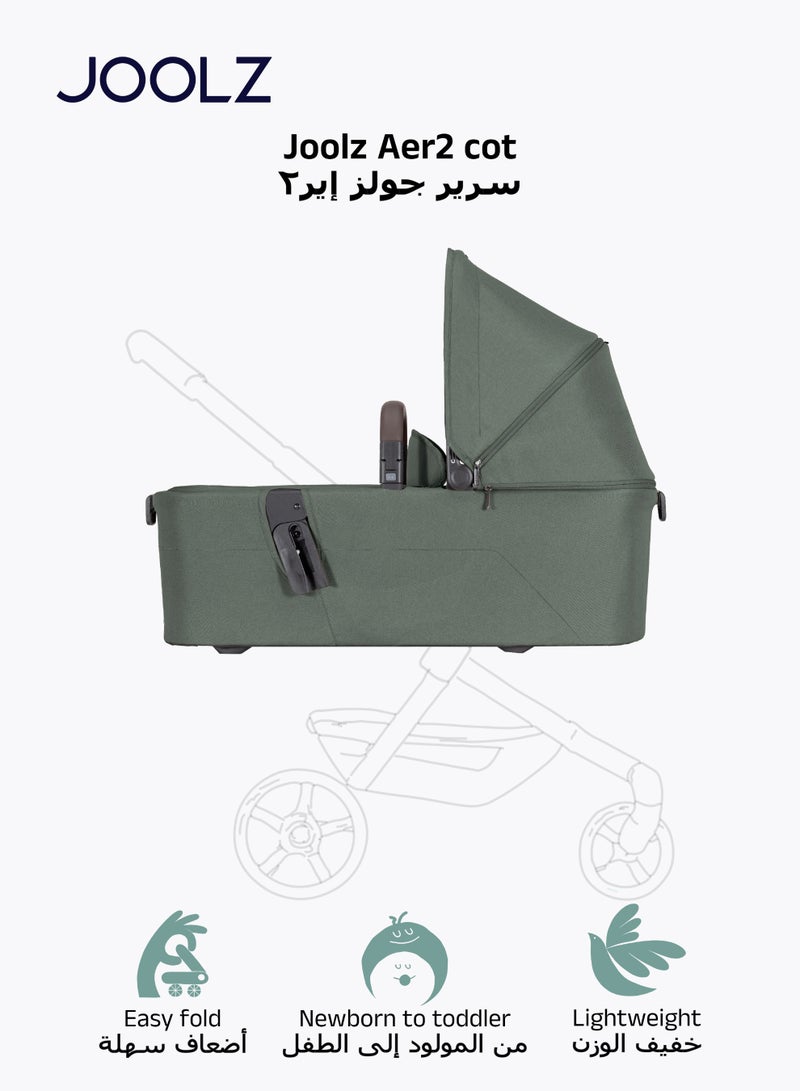 جولز سرير أطفال مدمج وخفيف الوزن إير² | طي ذاتي الوقوف | مناسب للأطفال حديثي الولادة | اللون الأخضر الغابي | مرتبة قابلة للتنفس | حماية من الشمس UPF 50+ | مدمج للغاية | 90x42x15 سم | 3.9 كجم - Image 1