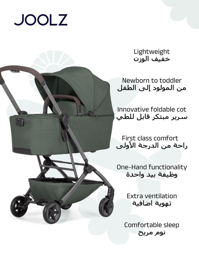 جولز سرير أطفال مدمج وخفيف الوزن إير² | طي ذاتي الوقوف | مناسب للأطفال حديثي الولادة | اللون الأخضر الغابي | مرتبة قابلة للتنفس | حماية من الشمس UPF 50+ | مدمج للغاية | 90x42x15 سم | 3.9 كجم - Image 3