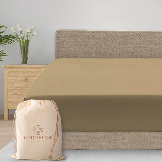 KING SIZE FITTED SHEET 800 THREAD COUNT DEEP POCKET 16 SOFT BREATHABLE 100 EGYPTIAN COTTON HOTEL STYLE TAUPE