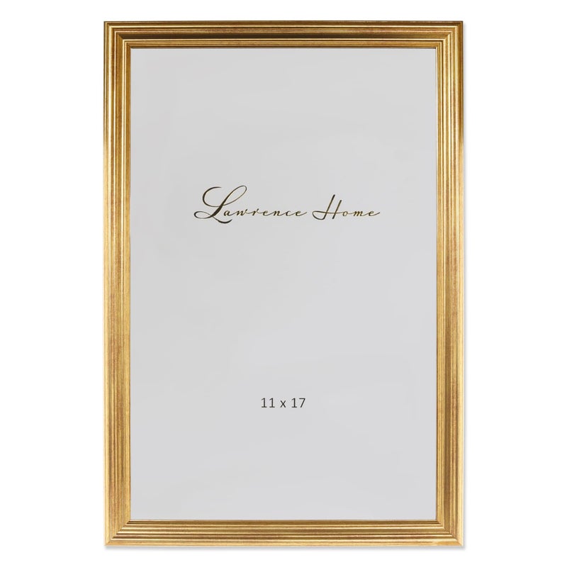 Lawrence Frames Lawrence 536217 11x17 Sutter Burnished Gold Picture Frame - Image 1