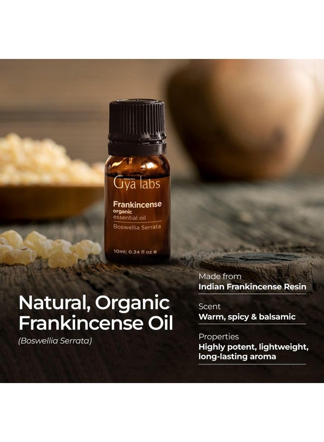 gya labs زيت اللبان العضوي الأساسي لراحة الجسم 100% زيت لبان طبيعي عضوي للبشرة زيت اللبان الأساسي العضوي للوجه و الناشر (0.34 أونصة سائلة) - Image 4