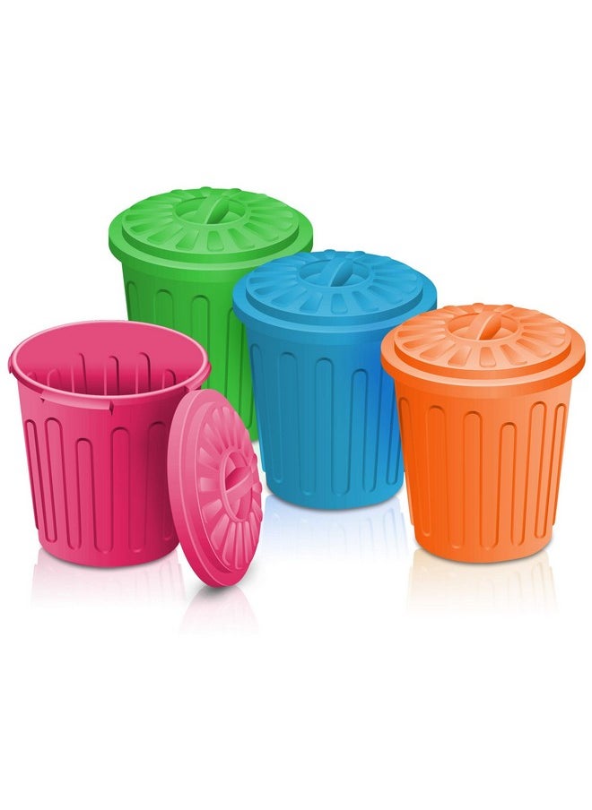 ArtCreativity 4.5 Inch Mini Trash Can Set 12 Pack Miniature Garbage Bin Toy In Assorted Colors Unique Desk Organizer Birthday Party Favors For Boys And Girls Classroom Decor Carnival Prize  - Image 3