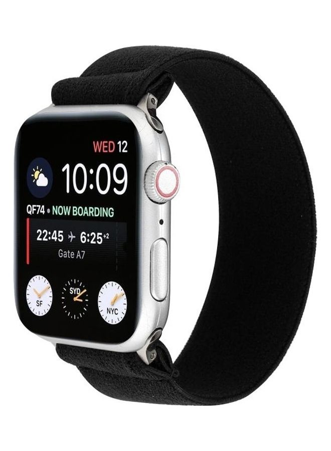 NIBEMINENT Replacement Strap Watchband For Apple Watch Series 7 45mm/6 & SE 5 4 44mm/3 2 1 42mm Black - Image 1