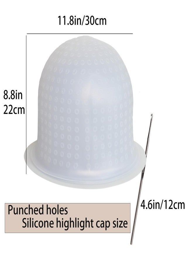 Hot Hairs Punched Holes Silicone Highlight Hair Cap with Needle for Women Men Hair Colouring Cap for Hairdressing Dyeing Staining Tools - Image 3