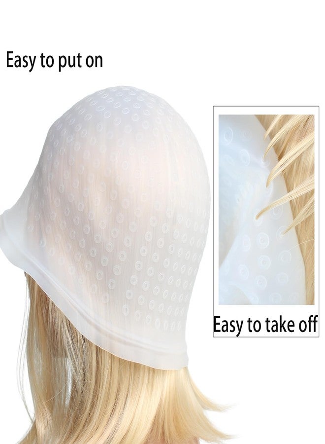Hot Hairs Punched Holes Silicone Highlight Hair Cap with Needle for Women Men Hair Colouring Cap for Hairdressing Dyeing Staining Tools - Image 4
