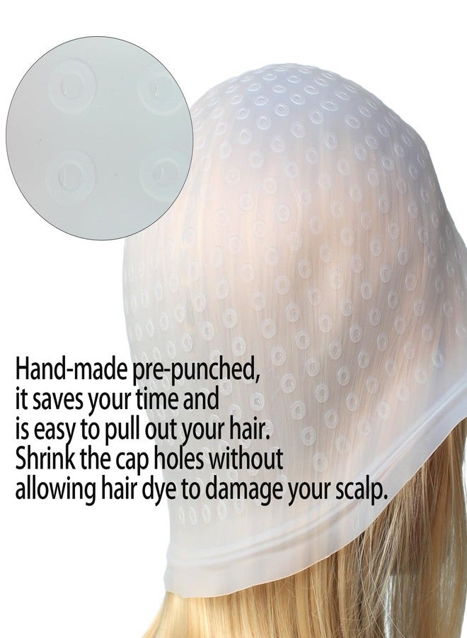 Hot Hairs Punched Holes Silicone Highlight Hair Cap with Needle for Women Men Hair Colouring Cap for Hairdressing Dyeing Staining Tools - Image 2