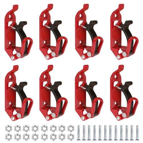 YSaekYeo 8 Pcs Shovel Mount for Roof Rack Metal Rubber Clamps Wall Mounting Brackets Quick Release Axe Holder Mount Kit Car Accessories for Roof Rack Truck Boats Military Equipment and Tools - Image 1