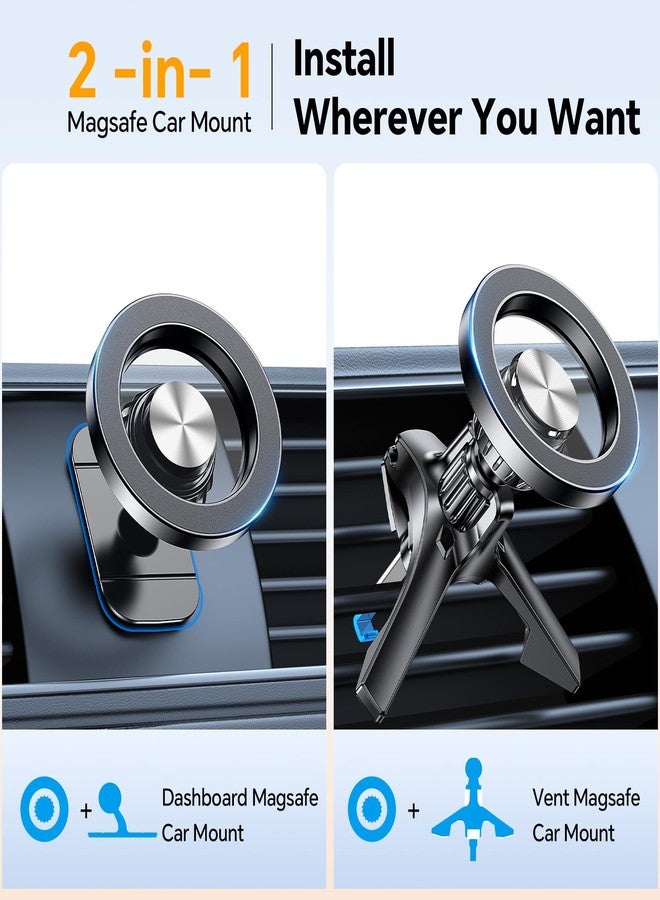 Kaistyle for MagSafe Car Mount Vent【Strong Magnets】 Magnetic Phone Holder for Car Phone Holder【360° Rotation】 Vent Phone Mount for car Accessories fit iPhone 16 15 14 13 Pro Plus Max - Image 2