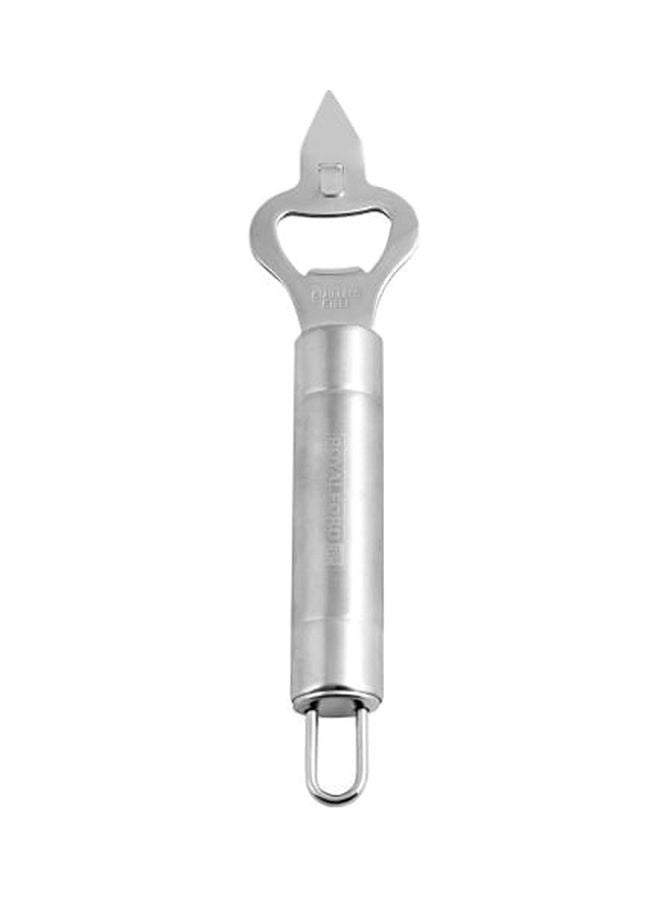 Royalford Bottle Opener Chrome Plated Stainless Steel Dishwasher Safe 19X4.3Cm Silver - Image 1
