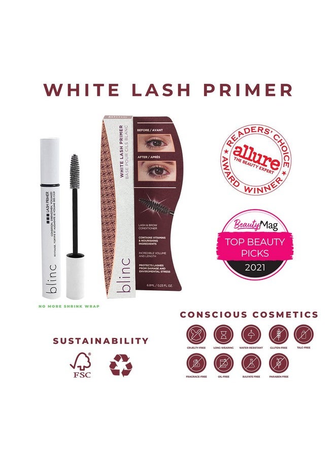 blinc - White Lash Primer, Lash Boosting Conditioning Eyelash Primer Mascara With Vitamin E And Growth Promotion Peptides, Volumizing And Lengthening White Mascara Primer, 6.8Ml ; 0.23 Fl. Oz - Image 1