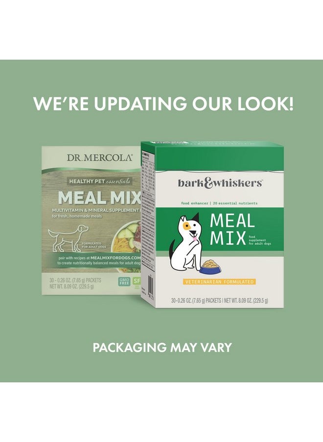 Dr. Mercola Dr. Mercola Bark & Whiskers Meal Mix for Adult Dogs, 8.09 Oz. (229.5 g), 30 Packets, Offers 20 Essential Nutrients, Promotes Digestive Health, Veterinarian Formulated, Non-GMO  - Image 2
