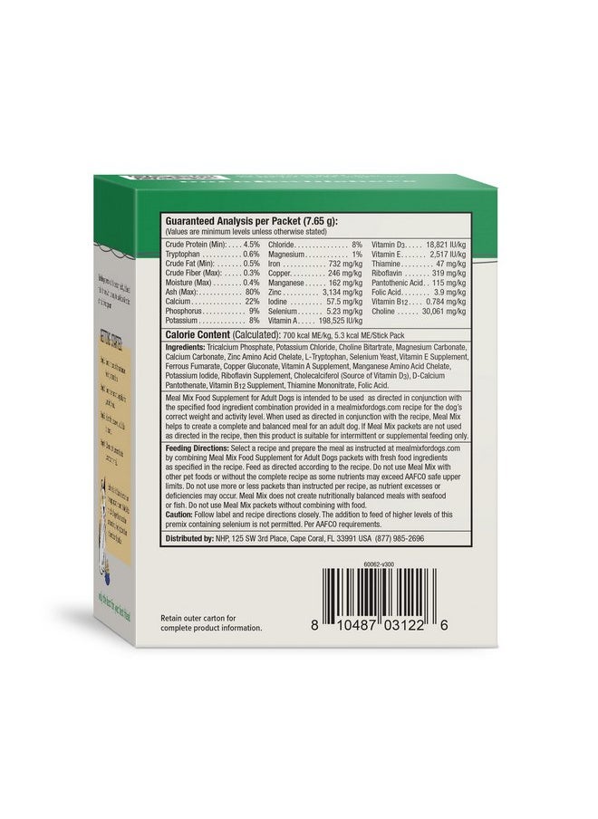 Dr. Mercola Dr. Mercola Bark & Whiskers Meal Mix for Adult Dogs, 8.09 Oz. (229.5 g), 30 Packets, Offers 20 Essential Nutrients, Promotes Digestive Health, Veterinarian Formulated, Non-GMO  - Image 3