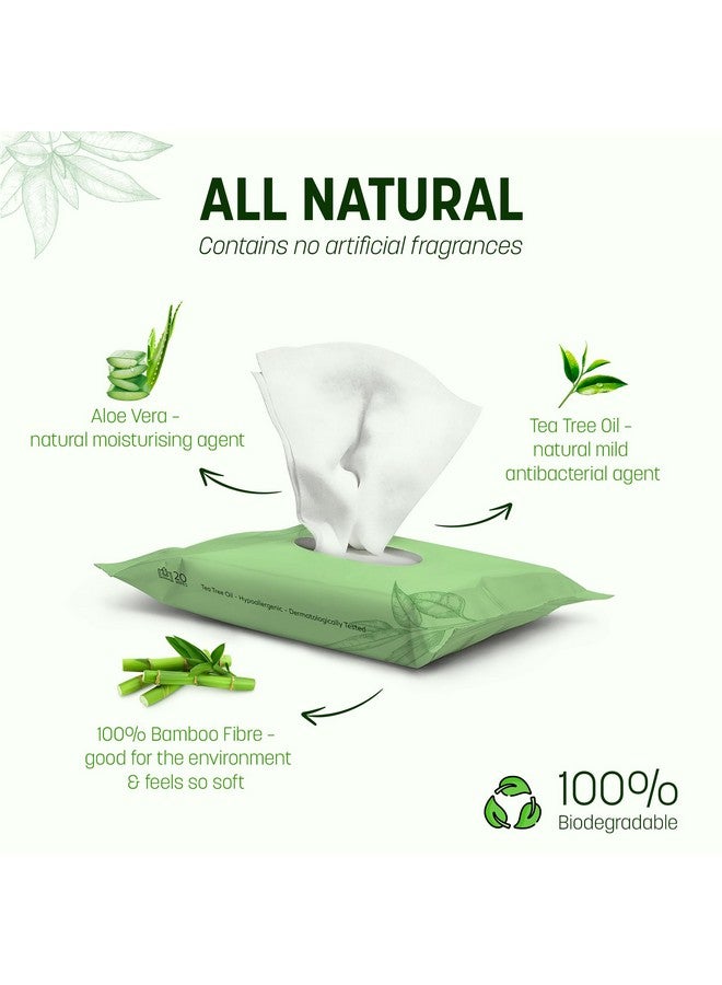 AZAH Intimate Wipes for Women | AntiBacterial Vaginal Wipes Pack of 40 | pH Balanced Feminine Wipes | All Natural Ingredients for Daily Hygiene |Travel Friendly Wet Wipes for Face and Private Parts - Image 2